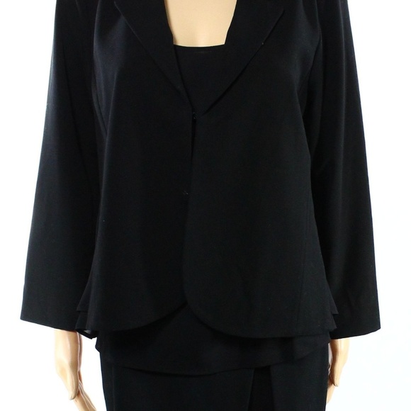 Alfani Jackets & Coats Alfani Black Size Xxl Mixed Media Blazer